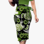 BOGURST Women's Formal Church Dress Casual Elegant Party Dress Prints Pencil Dresses