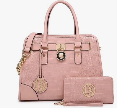 Dasein Women Handbags Top Handle Satchel Purse Shoulder Bag Hobo Bag Work Bag Set 2pcs - Image 2