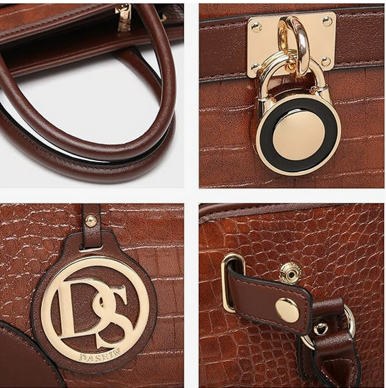 Dasein Women Handbags Top Handle Satchel Purse Shoulder Bag Hobo Bag Work Bag Set 2pcs - Image 6