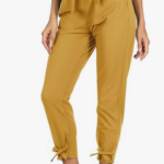 GRACE KARIN Women Casual High Waist Pencil Pants with Bow-Knot Pockets for Work