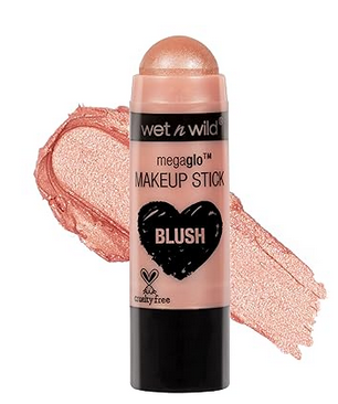 Wet n Wild MegaGlo Makeup Stick, Build-able Color, Versatile Use, Cruelty-Free & Vegan - Peach Bums